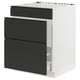 SEKTION / MAXIMERA Base cab f sink/waste sort/3 fronts, white/Upplöv matt anthracite, 24x24x30 "