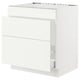 SEKTION / MAXIMERA Base cab f sink/waste sort/3 fronts, white/Vallstena white, 30x24x30 "