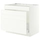 SEKTION / MAXIMERA Base cab f sink/waste sort/4 fronts, white/Aspudden matt white, 36x24x30 "