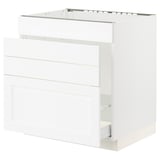 SEKTION / MAXIMERA Base cab f sink/waste sort/4 fronts, white Enköping/white wood effect, 30x24x30 "