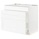 SEKTION / MAXIMERA Base cab f sink/waste sort/4 fronts, white Enköping/white wood effect, 36x24x30 "