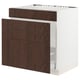 SEKTION / MAXIMERA Base cab f sink/waste sort/4 fronts, white/Sinarp brown, 30x24x30 "
