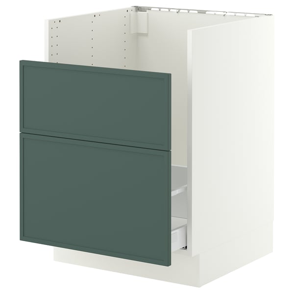 SEKTION / MAXIMERA Base cab f TALLSJÖN sink, white/Aspudden dark gray-green, 24x24x30 "