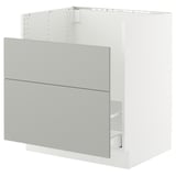 SEKTION / MAXIMERA Base cab f TALLSJÖN sink, white/Havstorp light gray, 30x24x30 "