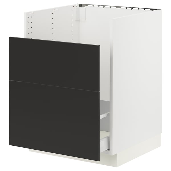 SEKTION / MAXIMERA Base cab f TALLSJÖN sink, white/Nickebo matt anthracite, 24x24x30 "
