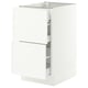 SEKTION / MAXIMERA Base cab with 2 fronts/3 drawers, white/Aspudden matt white, 18x24x30 "