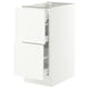 SEKTION / MAXIMERA Base cab with 2 fronts/3 drawers, white/Aspudden matt white, 15x24x30 "