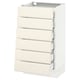 SEKTION off-white kitchen cabinet with six drawers, modern design, sleek finish.