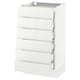 Modern high-gloss kitchen cabinet with six drawers