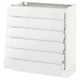 White SEKTION kitchen cabinet with six glossy drawers.