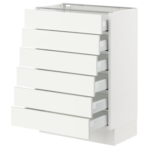Alt: white SEKTION kitchen unit with 6 drawers.