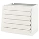 SEKTION white kitchen cabinet with smooth drawers, modern design.