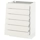 SEKTION white kitchen cabinet with 5 drawers, sleek modern design, glossy finish, smooth edges