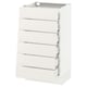 A white SEKTION kitchen cabinet with five drawers. The sleek design smooth, modern lines and is constructed from durable materials.