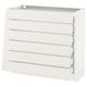 White SEKTION kitchen cabinet with 6 modern drawers.