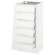 Ikea SEKTION white kitchen cabinet with multiple drawers.