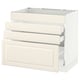 SEKTION off-white kitchen unit with drawers; modern, rectangular, white painted, smooth surfaces.