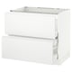 SEKTION kitchen cabinet in white with minimalist design, two drawers, and sleek handles.