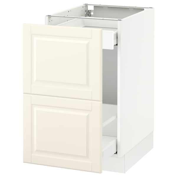 SEKTION off-white drawer unit, modern design, smooth polyester finish, rectangular shape, fully extended drawer.