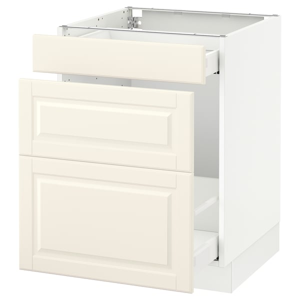 SEKTION white kitchen cabinet, classic design, off-white with bevelled edges.
