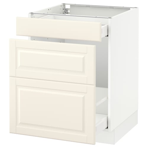 SEKTION white kitchen cabinet, classic design, off-white with bevelled edges.