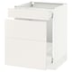 White SEKTION kitchen cabinet with smooth drawer.