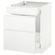 An ikea SEKTION kitchen unit in white with minimalist design, featuring smooth-running drawers.