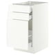 SEKTION / MAXIMERA Base cabinet/p-out storage/2 drwrs, white/Aspudden matt white, 18x24x30 "