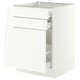 SEKTION / MAXIMERA Base cabinet/p-out storage/2 drwrs, white/Aspudden matt white, 24x24x30 "