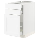 SEKTION / MAXIMERA Base cabinet/p-out storage/2 drwrs, white Enköping/white wood effect, 18x24x30 "