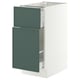SEKTION / MAXIMERA Base cabinet/p-out storage/drawer, white/Aspudden dark gray-green, 15x24x30 "
