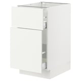 SEKTION / MAXIMERA Base cabinet/p-out storage/drawer, white/Vallstena white, 18x24x30 "