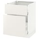 This image shows an ikea SEKTION white kitchen cabinet with a smooth, modern design. It has a sturdy frame and includes a full-extension drawer.