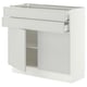 SEKTION / MAXIMERA Base cabinet w 2 doors/2 drawers, white/Aspudden light gray, 36x15x30 "