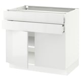 SEKTION / MAXIMERA Base cabinet w 2 doors/2 drawers, white/Ringhult white, 36x24x30 "
