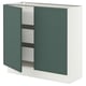 SEKTION / MAXIMERA Base cabinet w 2 doors/3 drawers, white/Aspudden dark gray-green, 36x15x30 "