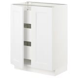 SEKTION / MAXIMERA Base cabinet w 2 doors/3 drawers, white/Axstad matt white, 24x15x30 "