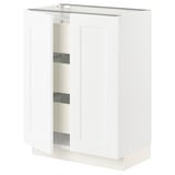 SEKTION / MAXIMERA Base cabinet w 2 doors/3 drawers, white Enköping/white wood effect, 24x15x30 "