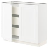 SEKTION / MAXIMERA Base cabinet w 2 doors/3 drawers, white Enköping/white wood effect, 36x15x30 "