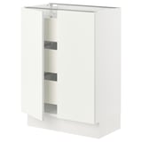 SEKTION / MAXIMERA Base cabinet w 2 doors/3 drawers, white/Vallstena white, 24x15x30 "