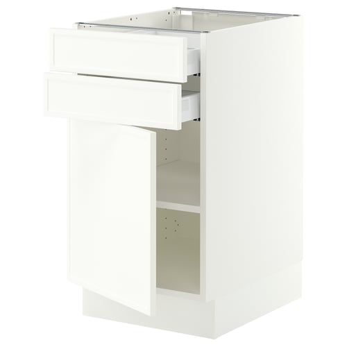 SEKTION / MAXIMERA Base cabinet w door/2 drawers, white/Aspudden matt white, 18x24x30 "