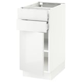 SEKTION / MAXIMERA Base cabinet w door/2 drawers, white/Ringhult white, 15x24x30 "