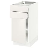 SEKTION / MAXIMERA Base cabinet w door/2 drawers, white/Veddinge white, 15x24x30 "