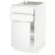 SEKTION / MAXIMERA Base cabinet w door/2 drawers, white/Voxtorp matt white, 18x24x30 "