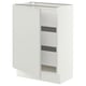 SEKTION / MAXIMERA Base cabinet with 1 door/3 drawers, white/Aspudden light gray, 24x15x30 "