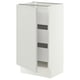 SEKTION / MAXIMERA Base cabinet with 1 door/3 drawers, white/Aspudden light gray, 18x15x30 "