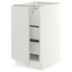 SEKTION / MAXIMERA Base cabinet with 1 door/3 drawers, white/Aspudden light gray, 18x24x30 "
