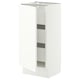 SEKTION / MAXIMERA Base cabinet with 1 door/3 drawers, white/Aspudden matt white, 15x15x30 "