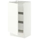 SEKTION / MAXIMERA Base cabinet with 1 door/3 drawers, white/Aspudden matt white, 18x15x30 "