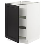 SEKTION / MAXIMERA Base cabinet with 1 door/3 drawers, white/Lerhyttan black stained, 21x24x30 "